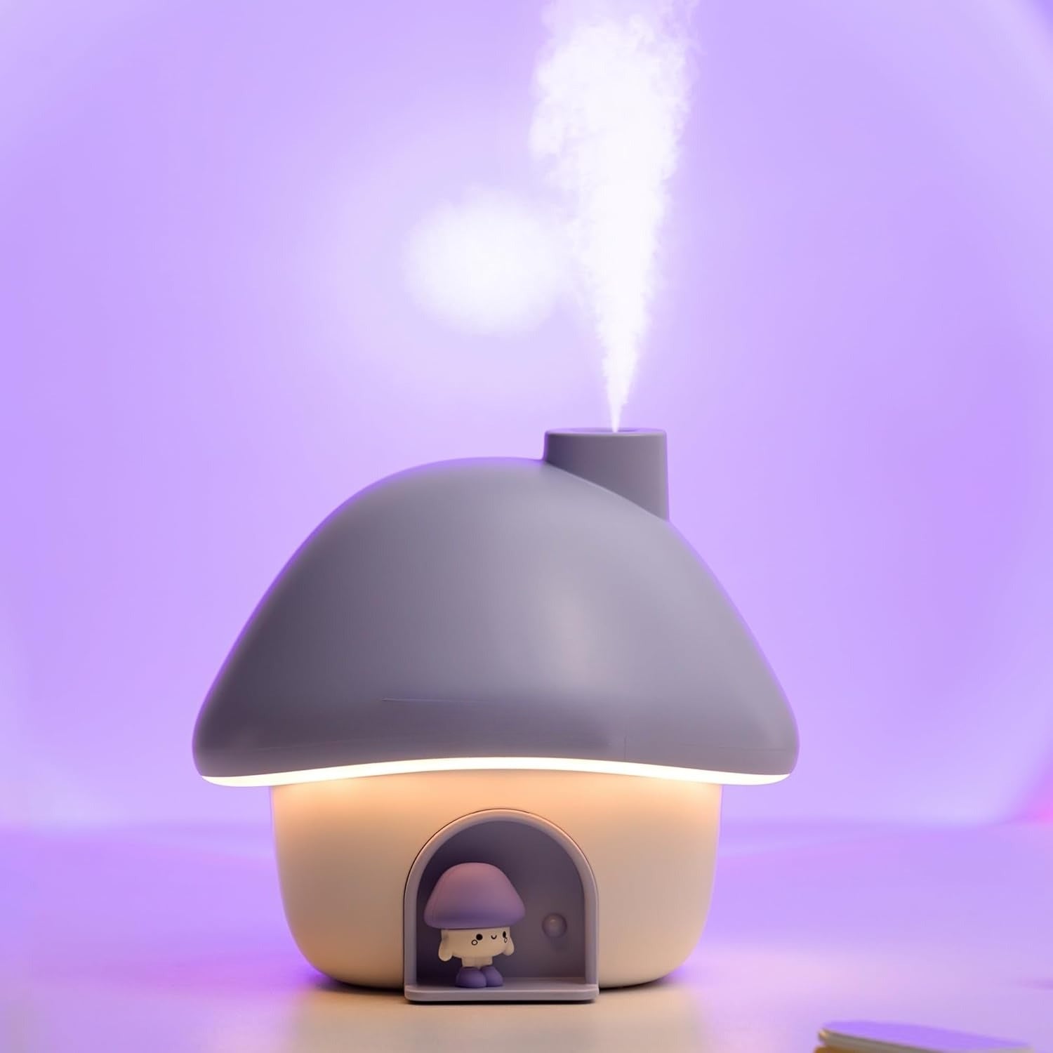 Ultrasonic Humidifiers for Bedroom and Office,Cold fog humidifier with sunset light, baby humidifier with night light,Portable Humidifier, two spray modes and ambient ligh