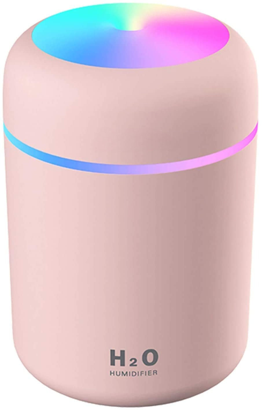 LtYioe Colorful Cool Mini Humidifier, USB Personal Desktop Humidifier for Car, Office Room, Bedroom,etc. Auto Shut-Off, 2 Mist Modes, Super Quiet. (Pink)