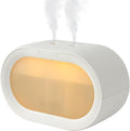 Small Dual Cool Mist Humidifier for Bedroom, 500ml Mini Plant Humidifier Indoor, Rechargeable Battery Powered Portable Desk Baby Humidifier for Kids Room Home Baby Nursery, Office, White