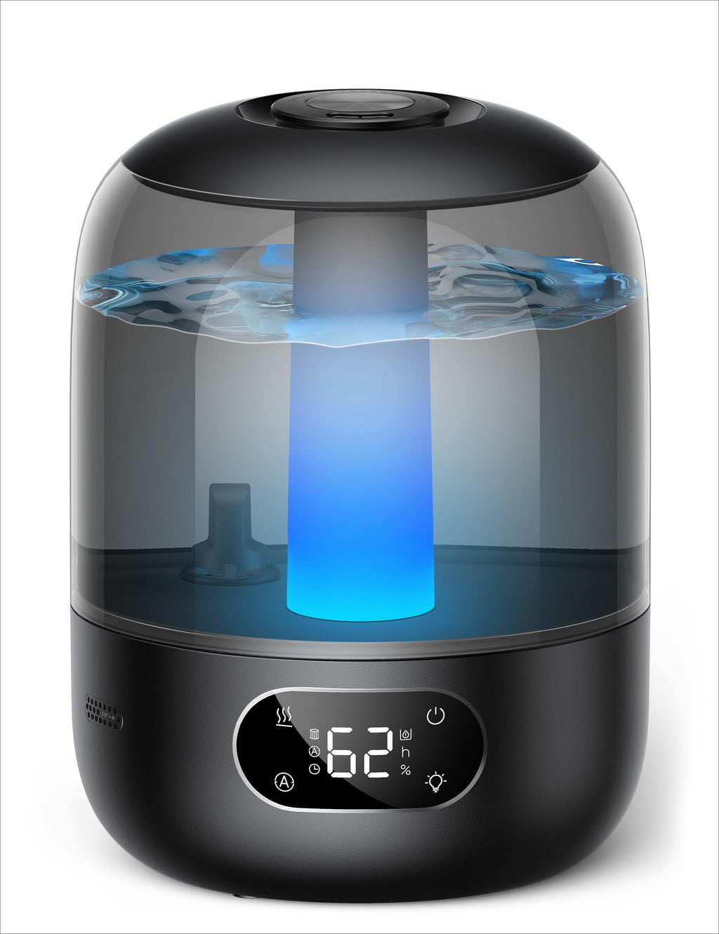 DREO Humidifiers for Bedroom, 3L Top Fill 30H & 26dB Quiet Runtime for Large Room, Cool Mist Ultrasonic Humidifier with Humidity Sensor, Night Light for Home, Baby, Nursery, Plants, New Edition