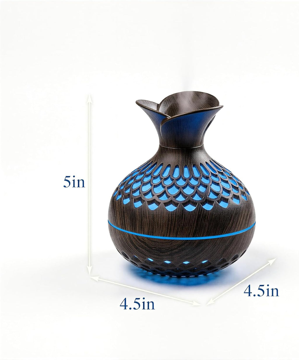 Flower Shaped Ultra Quiet Cool Mist Humidifier, USB Portable Desktop Air Moisturizer with 2 Adjustable Mist Modes & 7 Color Changing Night Lights, Compact Small Humidifier Perfect for Bedroom, Office,