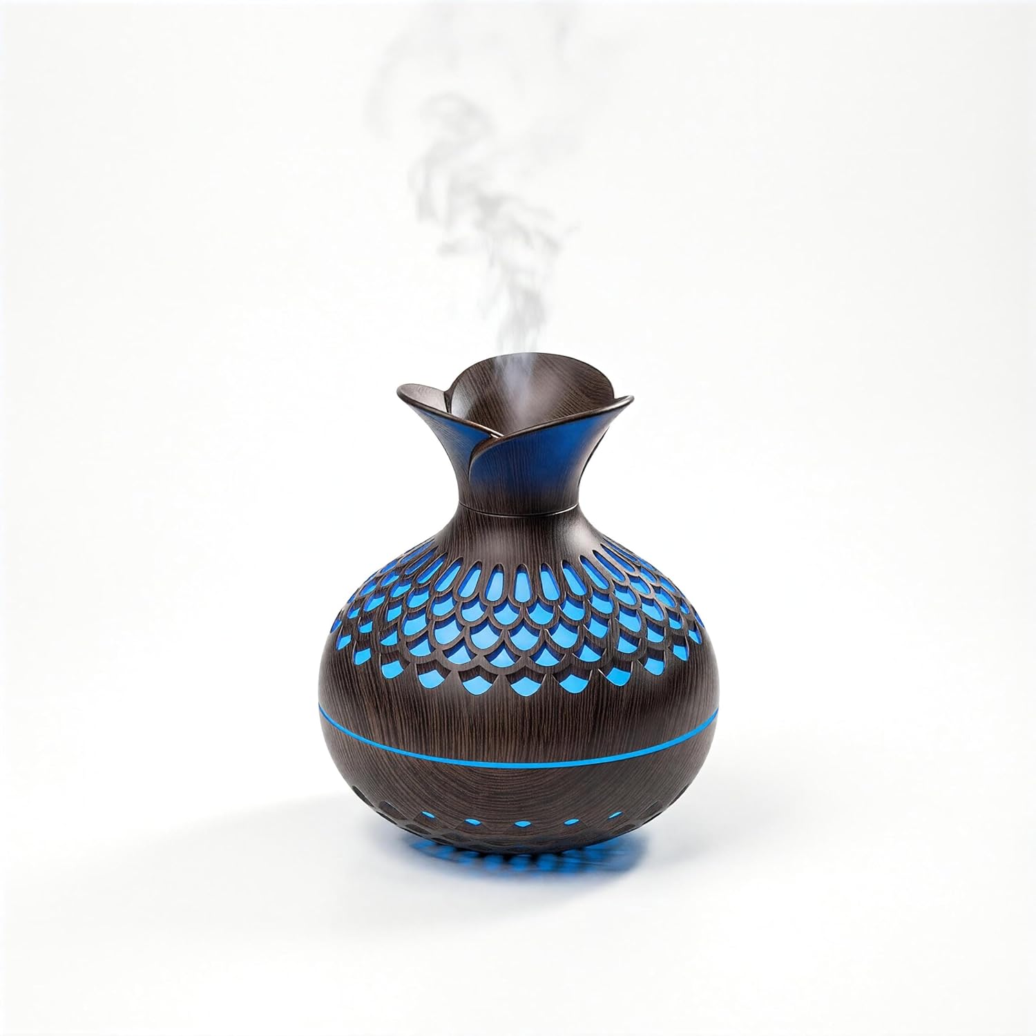 Flower Shaped Ultra Quiet Cool Mist Humidifier, USB Portable Desktop Air Moisturizer with 2 Adjustable Mist Modes & 7 Color Changing Night Lights, Compact Small Humidifier Perfect for Bedroom, Office,