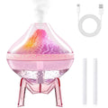 Humidifiers for Bedroom Cool Mist Ultrasonic Small Humidifier with Humidity Sensor Auto Shut Off LED Colorful Gradient Light Mini Humidifier For Plants,Bedroom,Baby Room,Office, Home（Pink)
