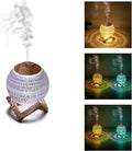 Crystal Ball Humidifier & Oil Diffuser, 350ml Mini Quiet Cool Mist Humidifier with 7-Color Night Light & 3 Light Modes, Auto Shut-Off for Bedroom Home Office