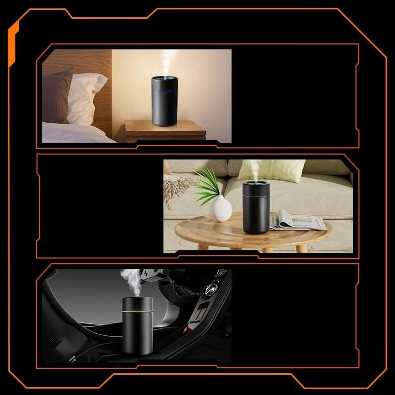 Mini Humidifier, USB Personal Desktop Humidifier for Car, Office, Bedroom etc. Auto Shut-Off, 2 Mist Modes, Super Quiet - (BL - Black)