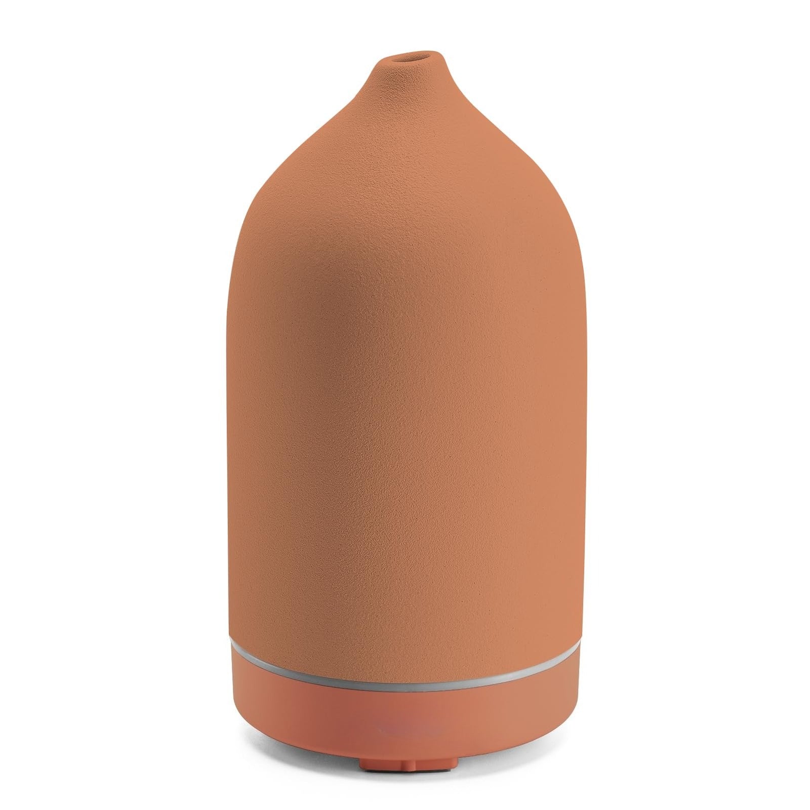 Gooamp 200ML Ceramic Essential Oil Diffuser - Ultrasonic Aromatherapy & Humidifier with 7-Color LED Lights, Auto Shut-Off, Wood Grain Base, 1H/3H/6H Timer | Scent for Home, Office, Yoga