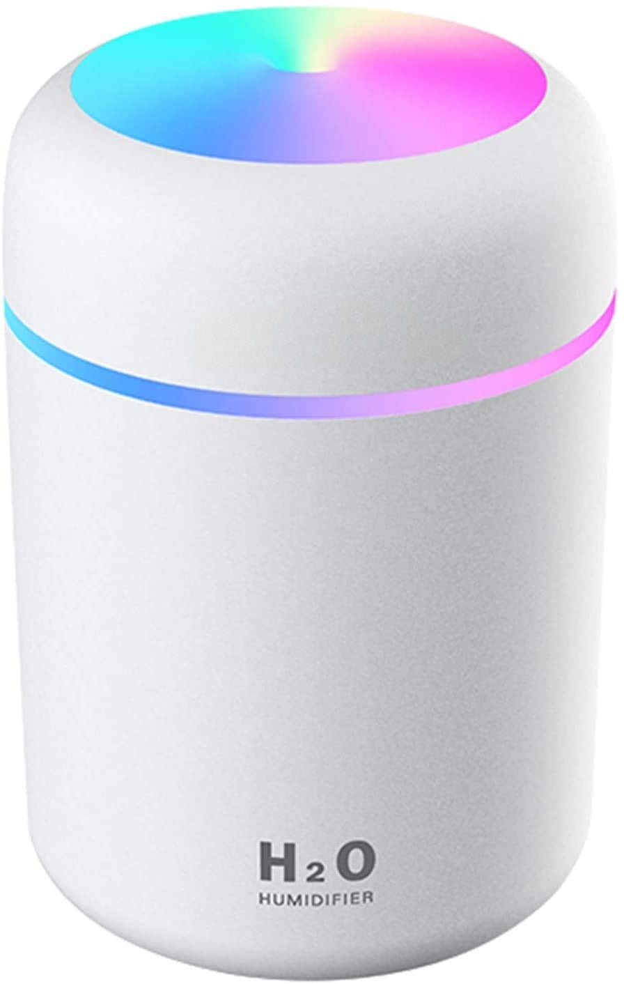 LtYioe Colorful Cool Mini Humidifier, USB Personal Desktop Humidifier for Car, Office Room, Bedroom,etc. Auto Shut-Off, 2 Mist Modes, Super Quiet. (Pink)