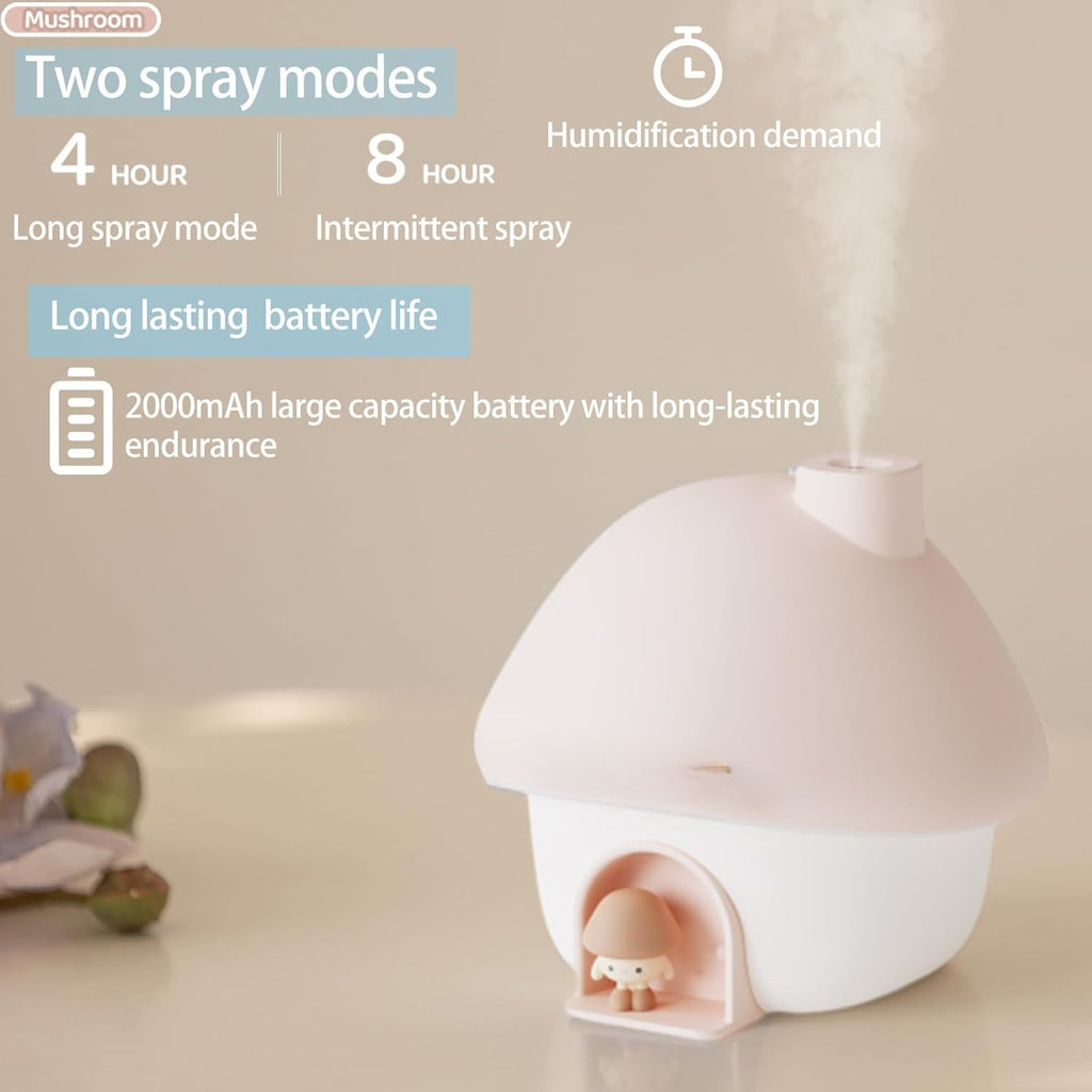 Ultrasonic Humidifiers for Bedroom and Office,Cold fog humidifier with sunset light, baby humidifier with night light,Portable Humidifier, two spray modes and ambient ligh