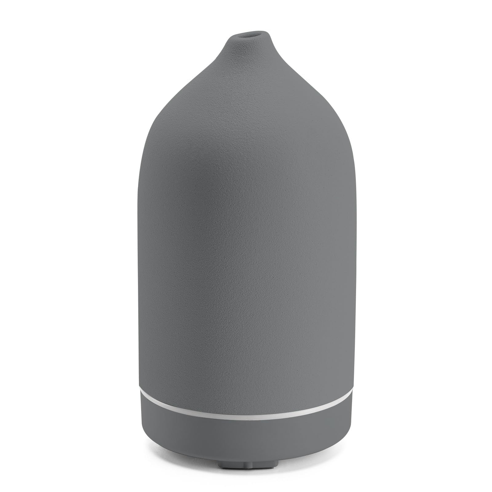 Gooamp 200ML Ceramic Essential Oil Diffuser - Ultrasonic Aromatherapy & Humidifier with 7-Color LED Lights, Auto Shut-Off, Wood Grain Base, 1H/3H/6H Timer | Scent for Home, Office, Yoga