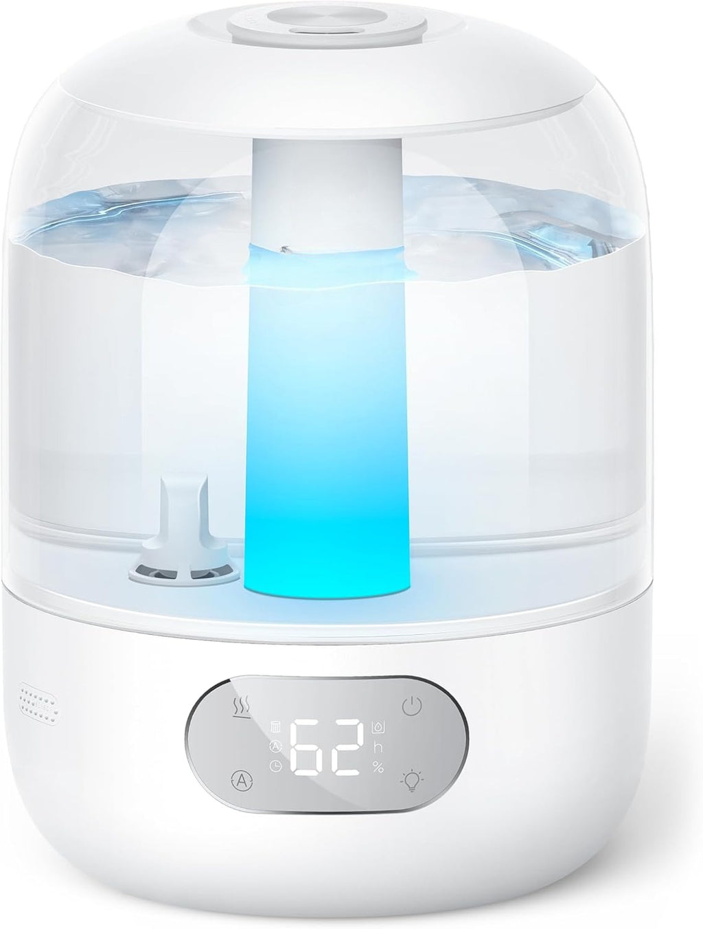 DREO Humidifiers for Bedroom, 3L Top Fill 30H & 26dB Quiet Runtime for Large Room, Cool Mist Ultrasonic Humidifier with Humidity Sensor, Night Light for Home, Baby, Nursery, Plants, New Edition